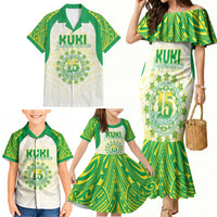 Kuki Independence 2026 Family Matching Mermaid Dress and Hawaiian Shirt Cook Islands 15 Finest White Version LT05 - Polynesian Pride