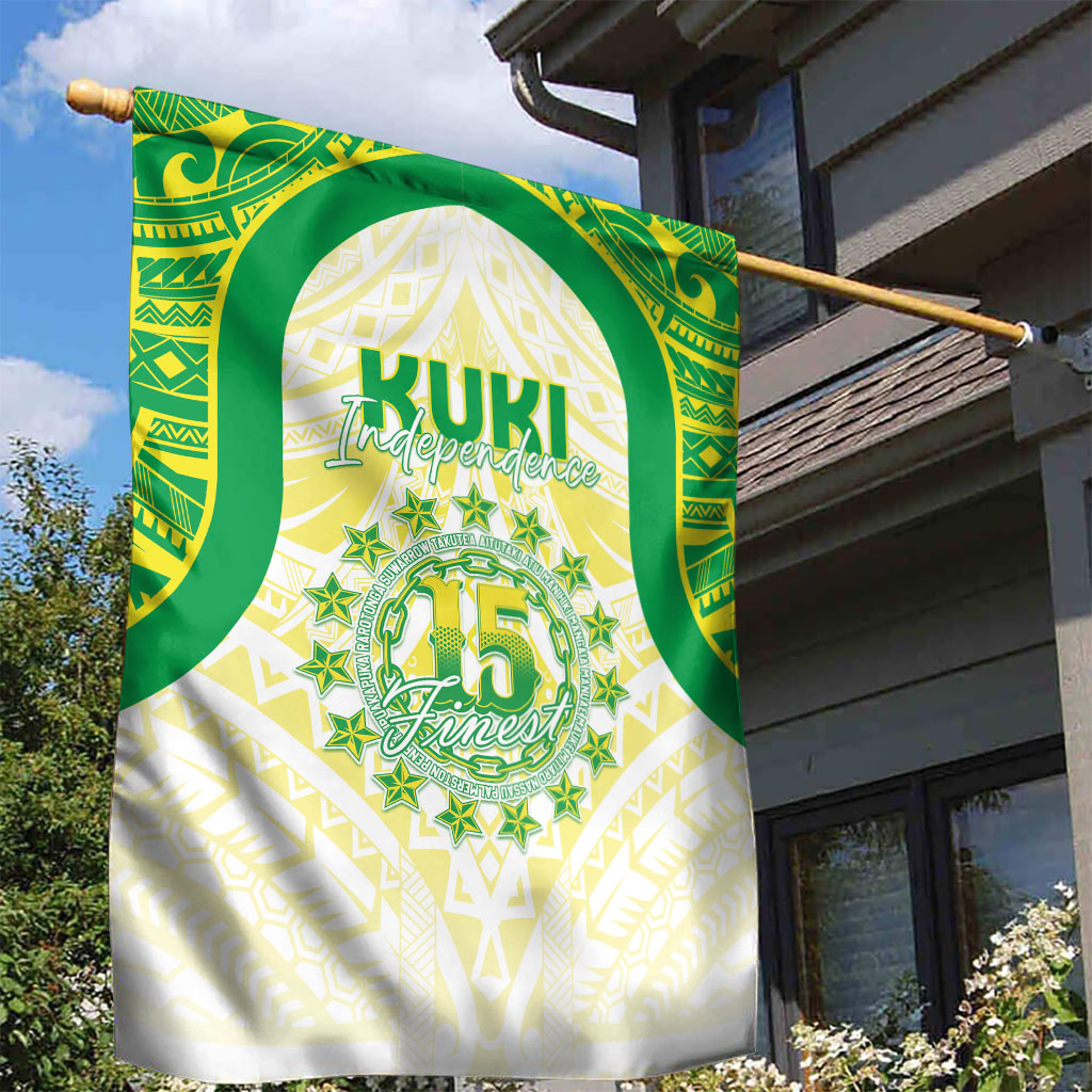 Kuki Independence 2026 Garden Flag Cook Islands 15 Finest White Version