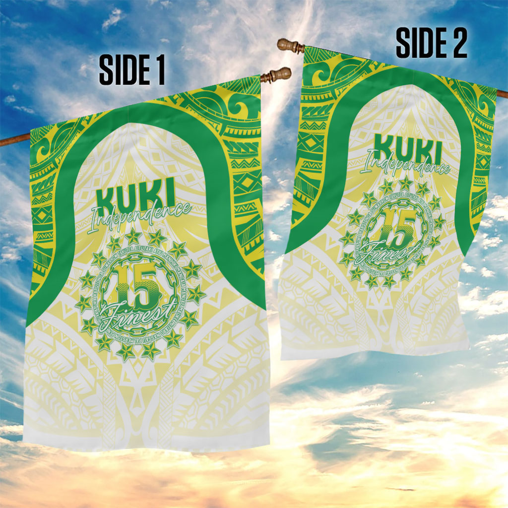 Kuki Independence 2026 Garden Flag Cook Islands 15 Finest White Version