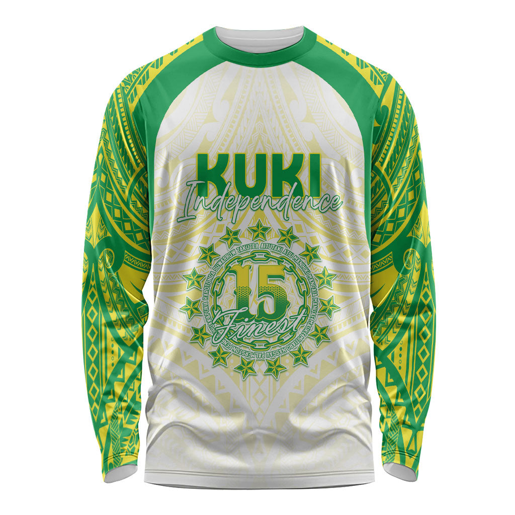 Kuki Independence 2026 Long Sleeve Shirt Cook Islands 15 Finest White Version LT05 Unisex White - Polynesian Pride