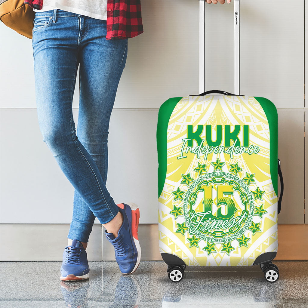 Kuki Independence 2026 Luggage Cover Cook Islands 15 Finest White Version