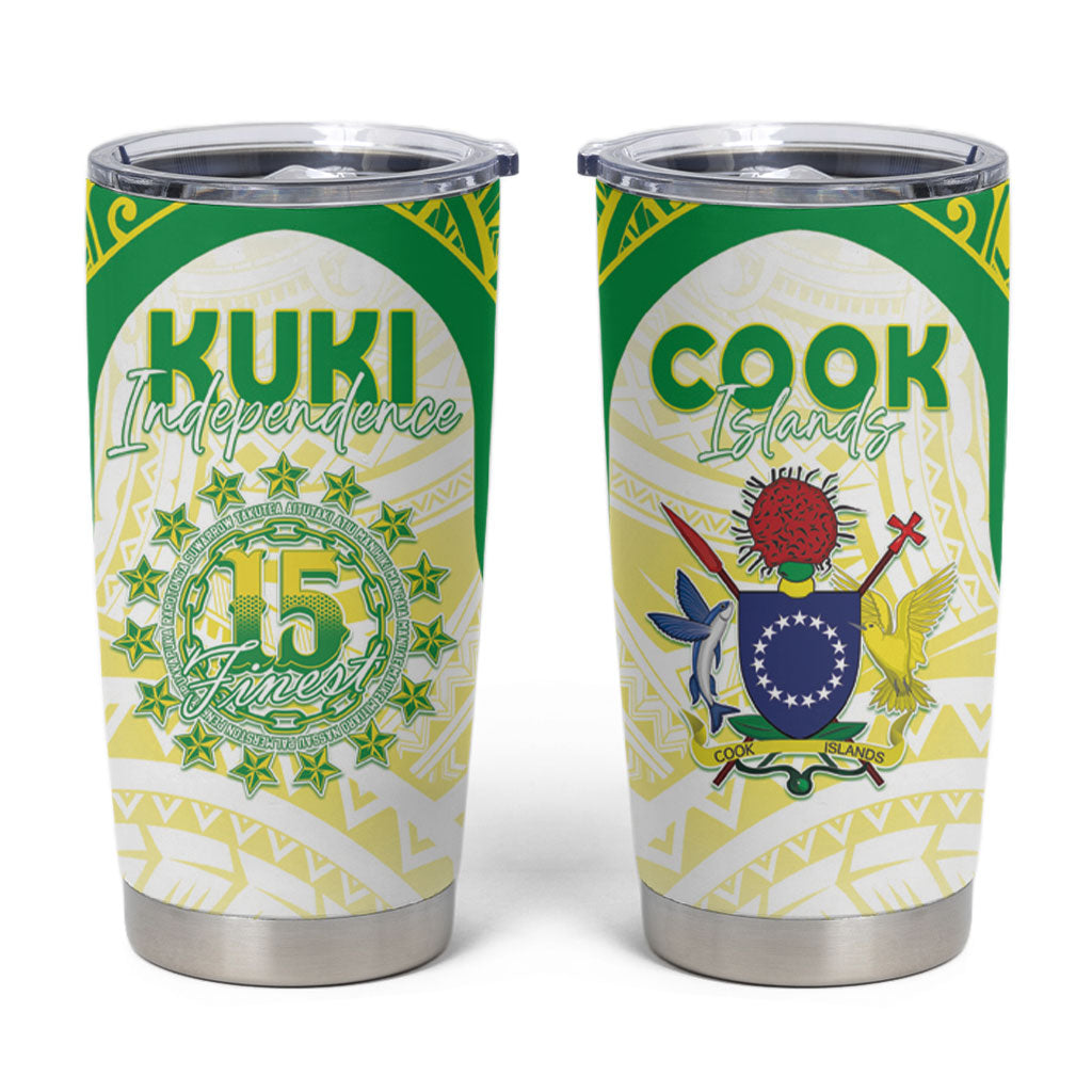 Kuki Independence 2026 Tumbler Cup Cook Islands 15 Finest White Version