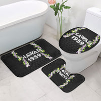 Hawaii Statehood Day Bathroom Set Kakau Pattern With Maile Pikake Honohono Lei
