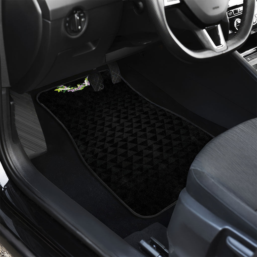 Hawaii Statehood Day Car Mats Kakau Pattern With Maile Pikake Honohono Lei