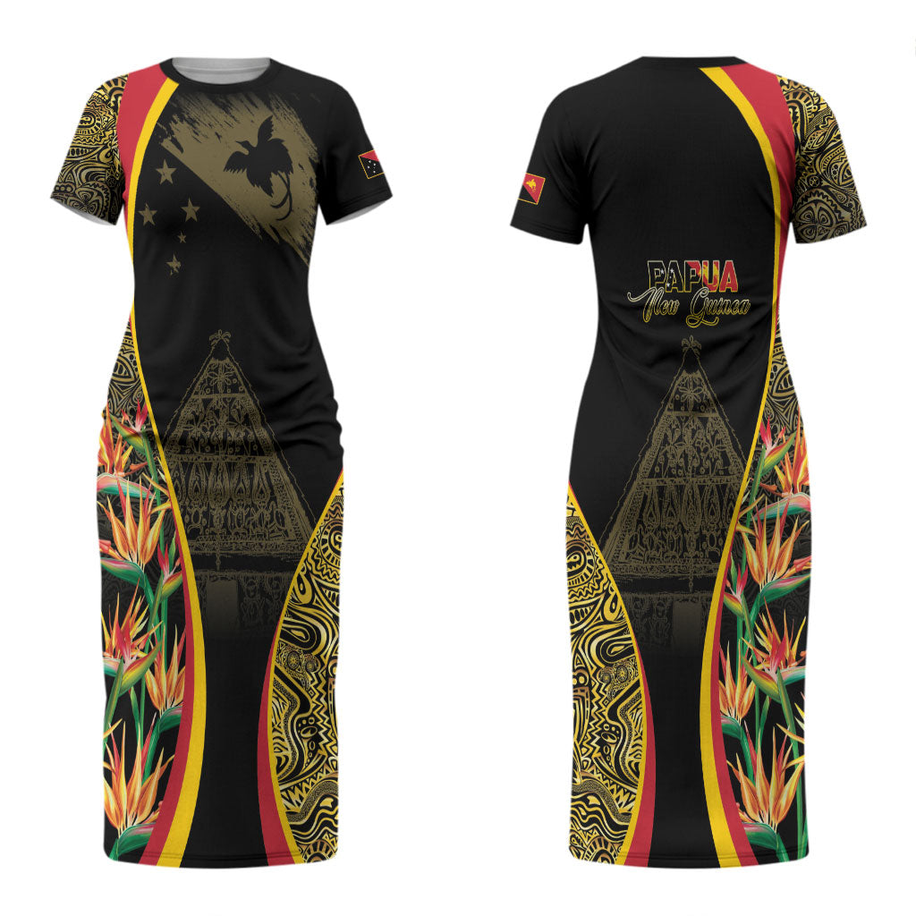 Papua New Guinea Hapi De Bilong Indipendens Couples Matching Short Sleeve Bodycon Dress and Hawaiian Shirt Special Style LT05 - Polynesian Pride