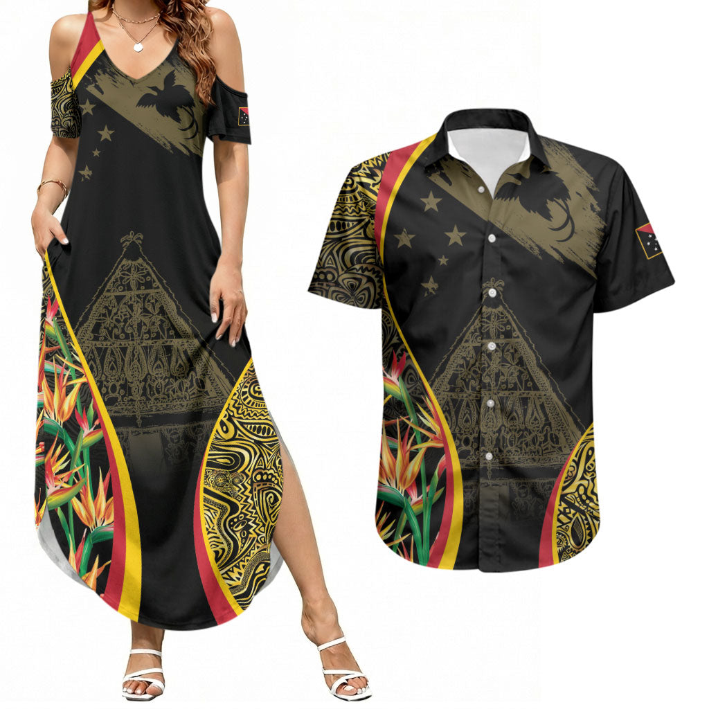 Papua New Guinea Hapi De Bilong Indipendens Couples Matching Summer Maxi Dress and Hawaiian Shirt Special Style