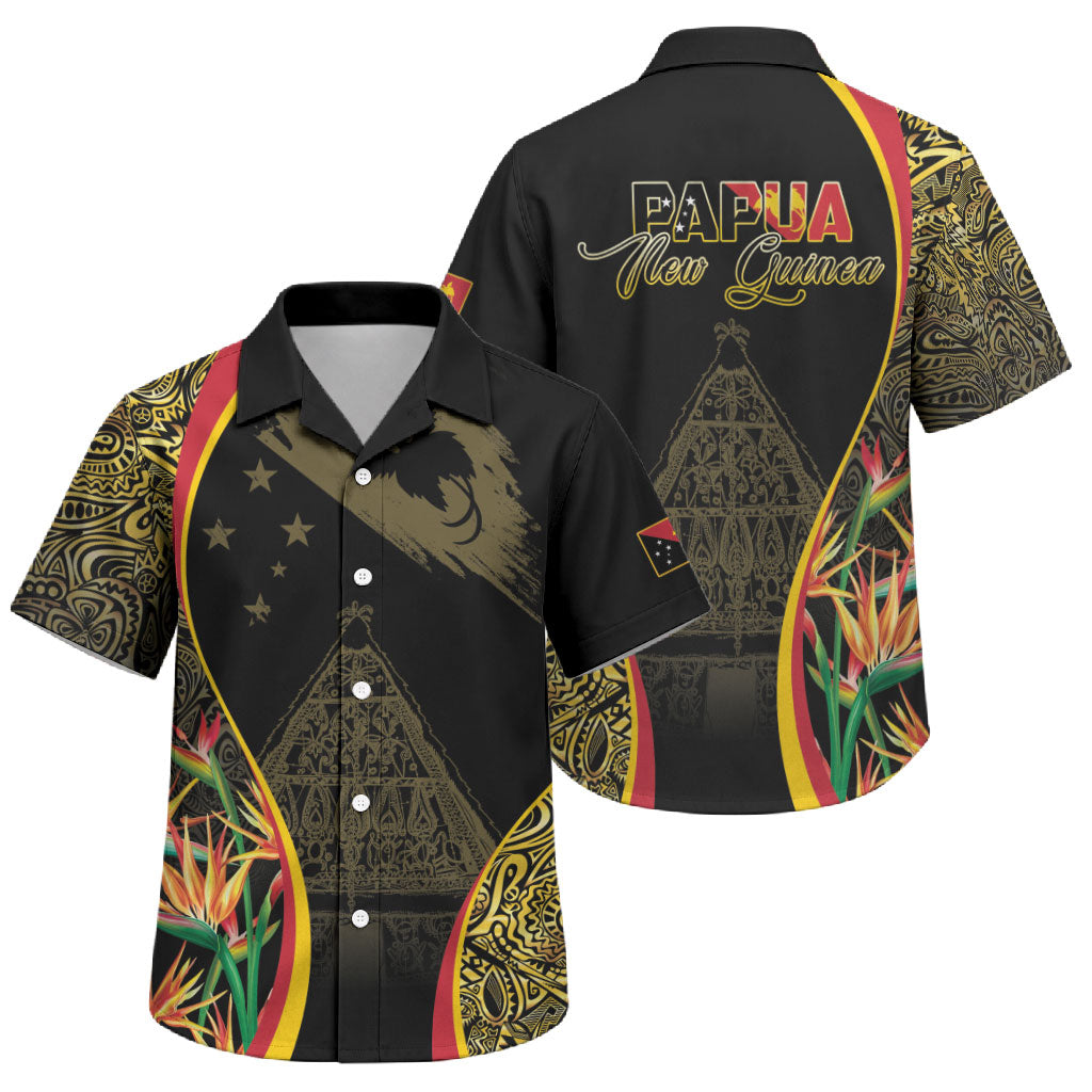 Papua New Guinea Hapi De Bilong Indipendens Family Matching Off Shoulder Short Dress and Hawaiian Shirt Special Style LT05 Son's Shirt Black - Polynesian Pride