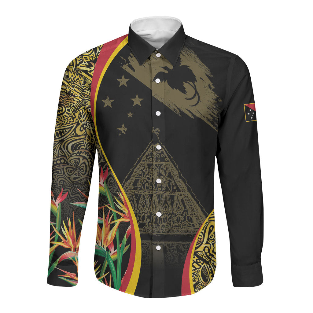 Papua New Guinea Hapi De Bilong Indipendens Long Sleeve Button Shirt Special Style LT05 Unisex Black - Polynesian Pride