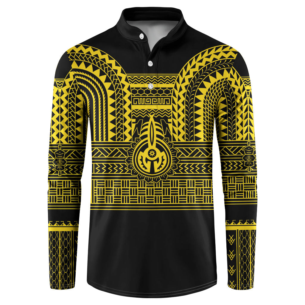 Philippines Filipinos Button Sweatshirt Igorot Tribal Pattern Black LT05 Black - Polynesian Pride