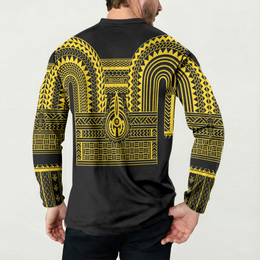 Philippines Filipinos Button Sweatshirt Igorot Tribal Pattern Black