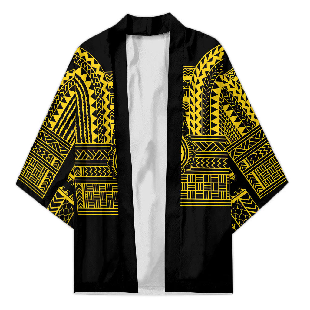 Philippines Filipinos Kimono Igorot Tribal Pattern Black LT05 Unisex Black - Polynesian Pride