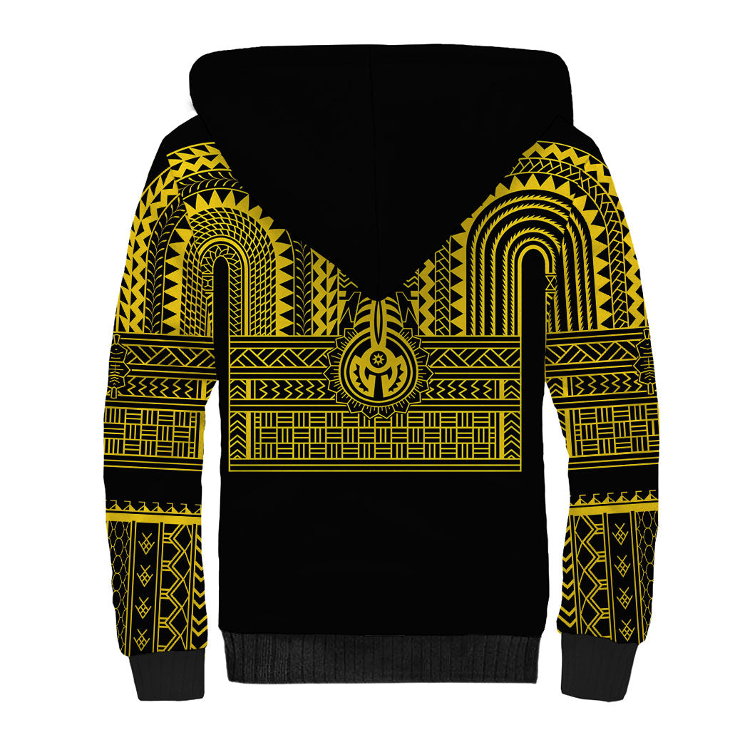 Philippines Filipinos Sherpa Hoodie Igorot Tribal Pattern Black