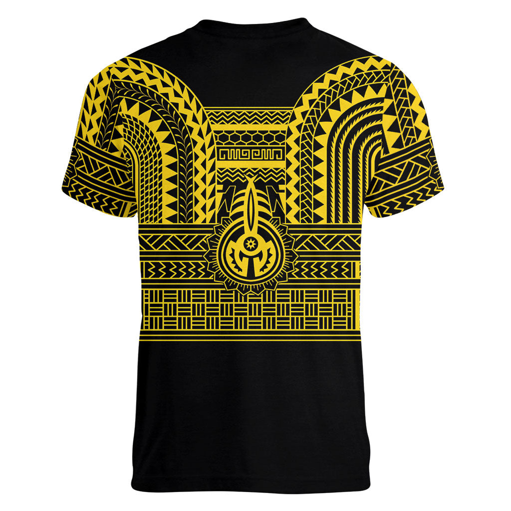 Philippines Filipinos Women V-Neck T-Shirt Igorot Tribal Pattern Black