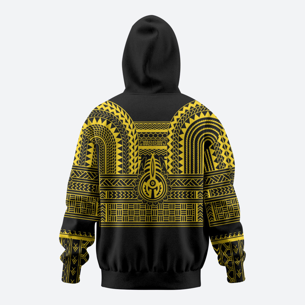 Philippines Filipinos Zip Hoodie Igorot Tribal Pattern Black