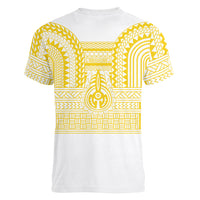 Philippines Filipinos Women V-Neck T-Shirt Igorot Tribal Pattern White