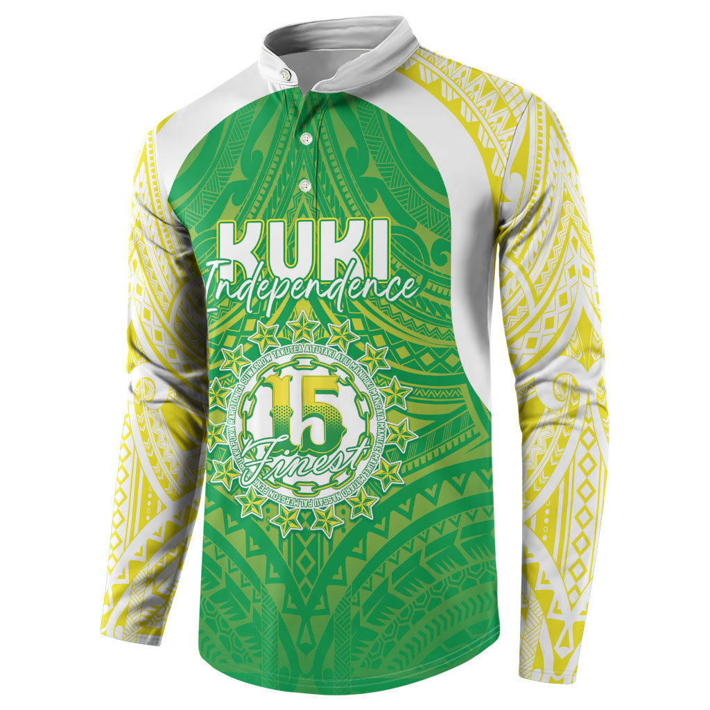 Kuki Independence 2026 Button Sweatshirt Cook Islands 15 Finest Green Version