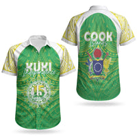 Kuki Independence 2026 Couples Matching Long Sleeve Bodycon Dress and Hawaiian Shirt Cook Islands 15 Finest Green Version LT05 - Polynesian Pride