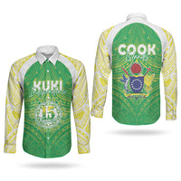 Kuki Independence 2026 Couples Matching Short Sleeve Bodycon Dress and Long Sleeve Button Shirt Cook Islands 15 Finest Green Version LT05 - Polynesian Pride