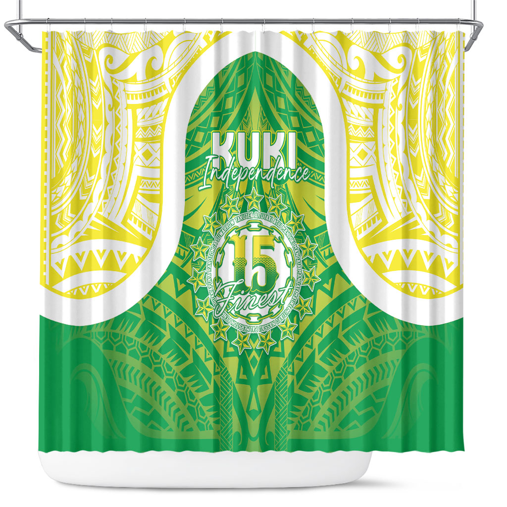 Kuki Independence 2026 Shower Curtain Cook Islands 15 Finest Green Version