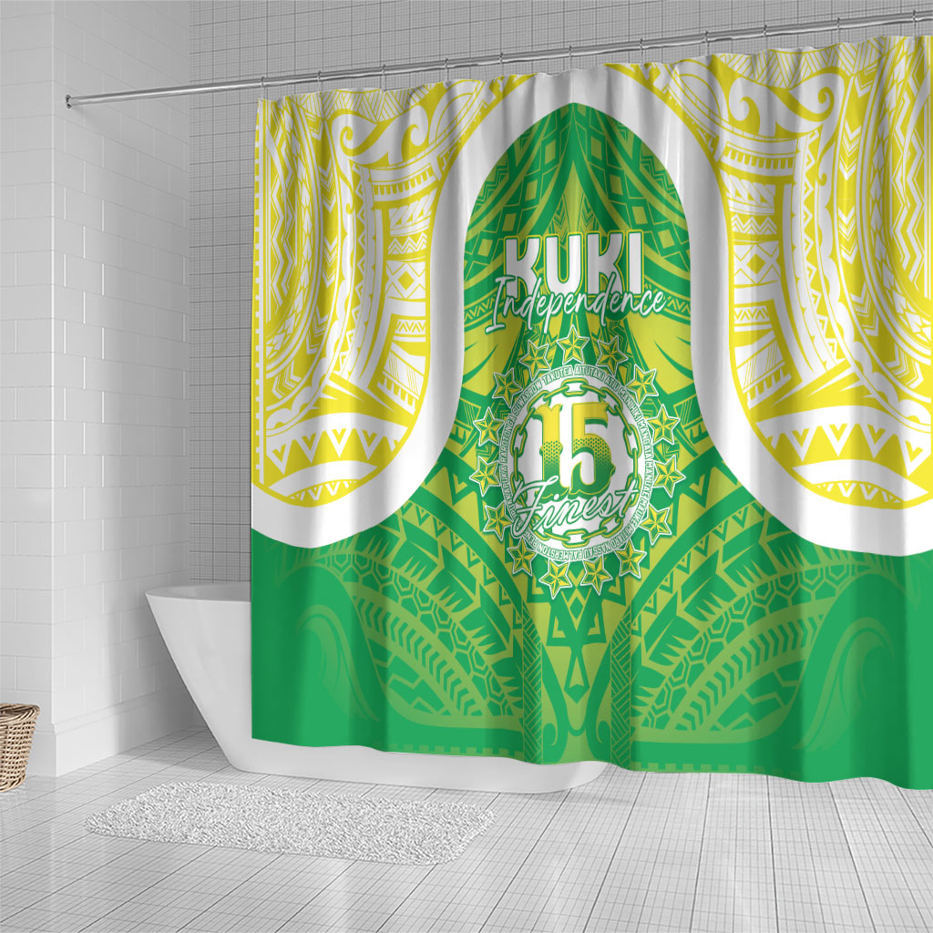 Kuki Independence 2026 Shower Curtain Cook Islands 15 Finest Green Version