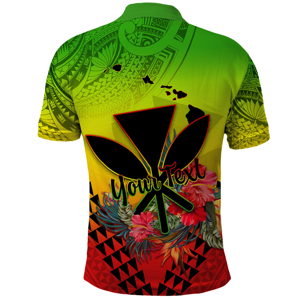 Personalized Hawaii Polo Shirt Kakau Kanaka Maoli With Hibiscus Flowers LT05 - Polynesian Pride