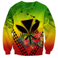Personalized Hawaii Sweatshirt Kakau Kanaka Maoli With Hibiscus Flowers LT05 - Polynesian Pride