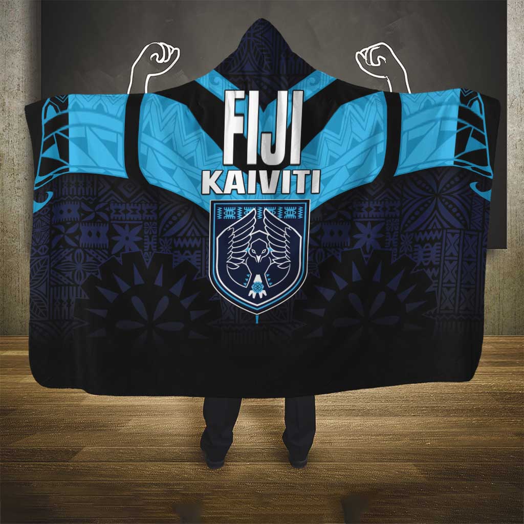 Fiji Kaiviti Rugby Hooded Blanket Fiji Tapa Pattern LT05 - Polynesian Pride