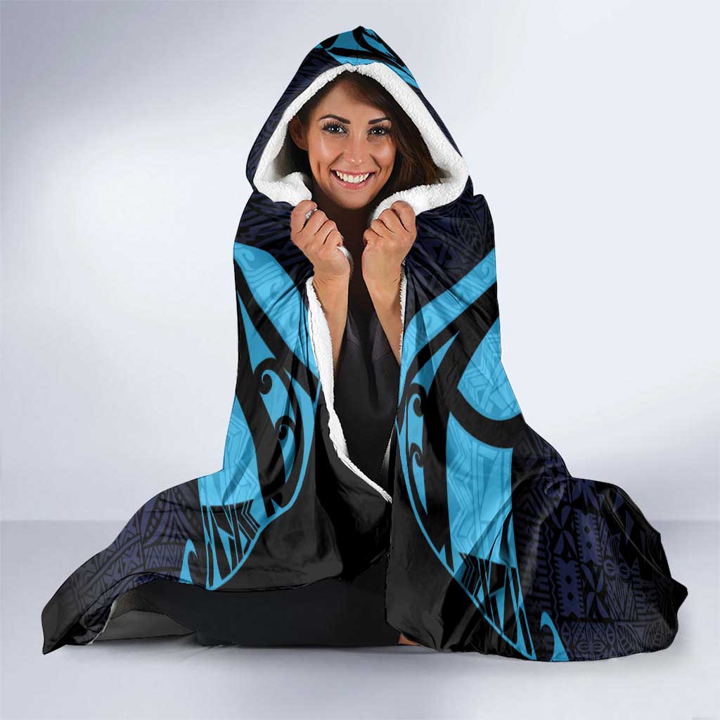 Fiji Kaiviti Rugby Hooded Blanket Fiji Tapa Pattern LT05 - Polynesian Pride