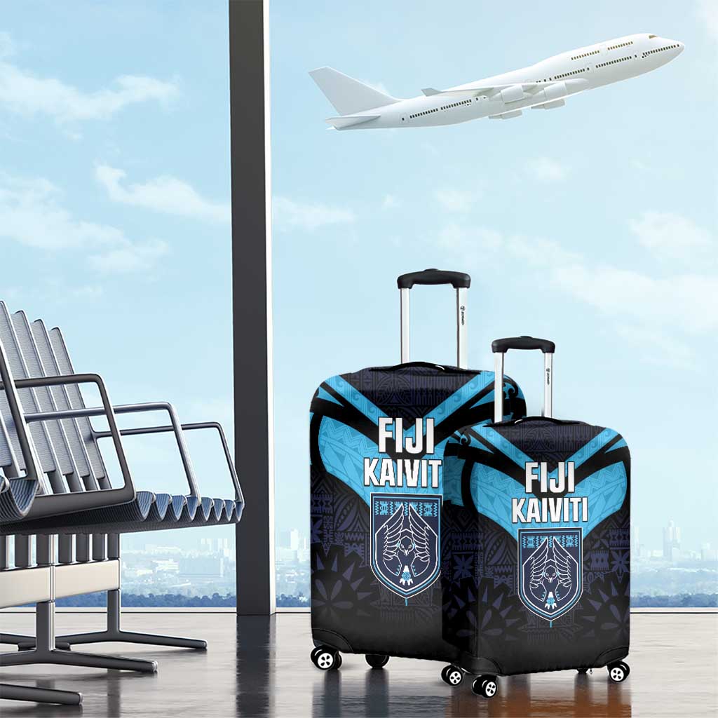 Fiji Kaiviti Rugby Luggage Cover Fiji Tapa Pattern