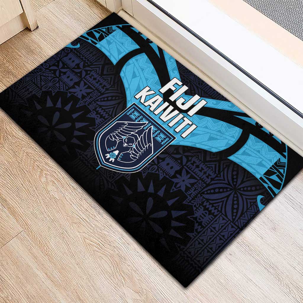 Fiji Kaiviti Rugby Rubber Doormat Fiji Tapa Pattern LT05 - Polynesian Pride