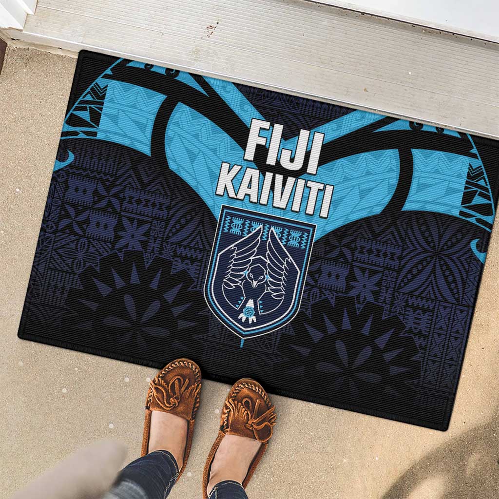 Fiji Kaiviti Rugby Rubber Doormat Fiji Tapa Pattern LT05 - Polynesian Pride