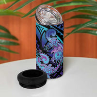 Hawaii Makahiki Turtle Can Cooler Tumbler Spiral Polynesian Tattoo