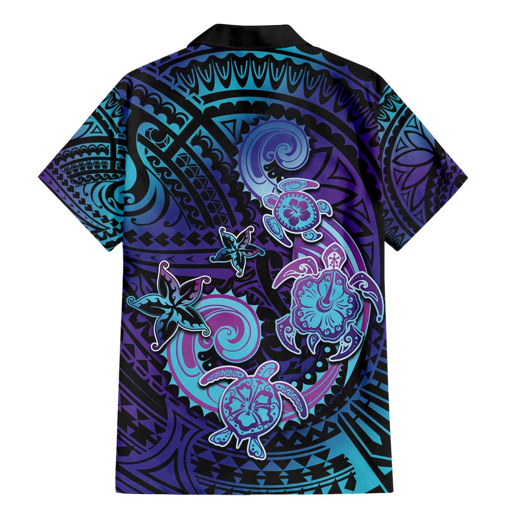 Hawaii Makahiki Turtle Family Matching Mermaid Dress and Hawaiian Shirt Spiral Polynesian Tattoo