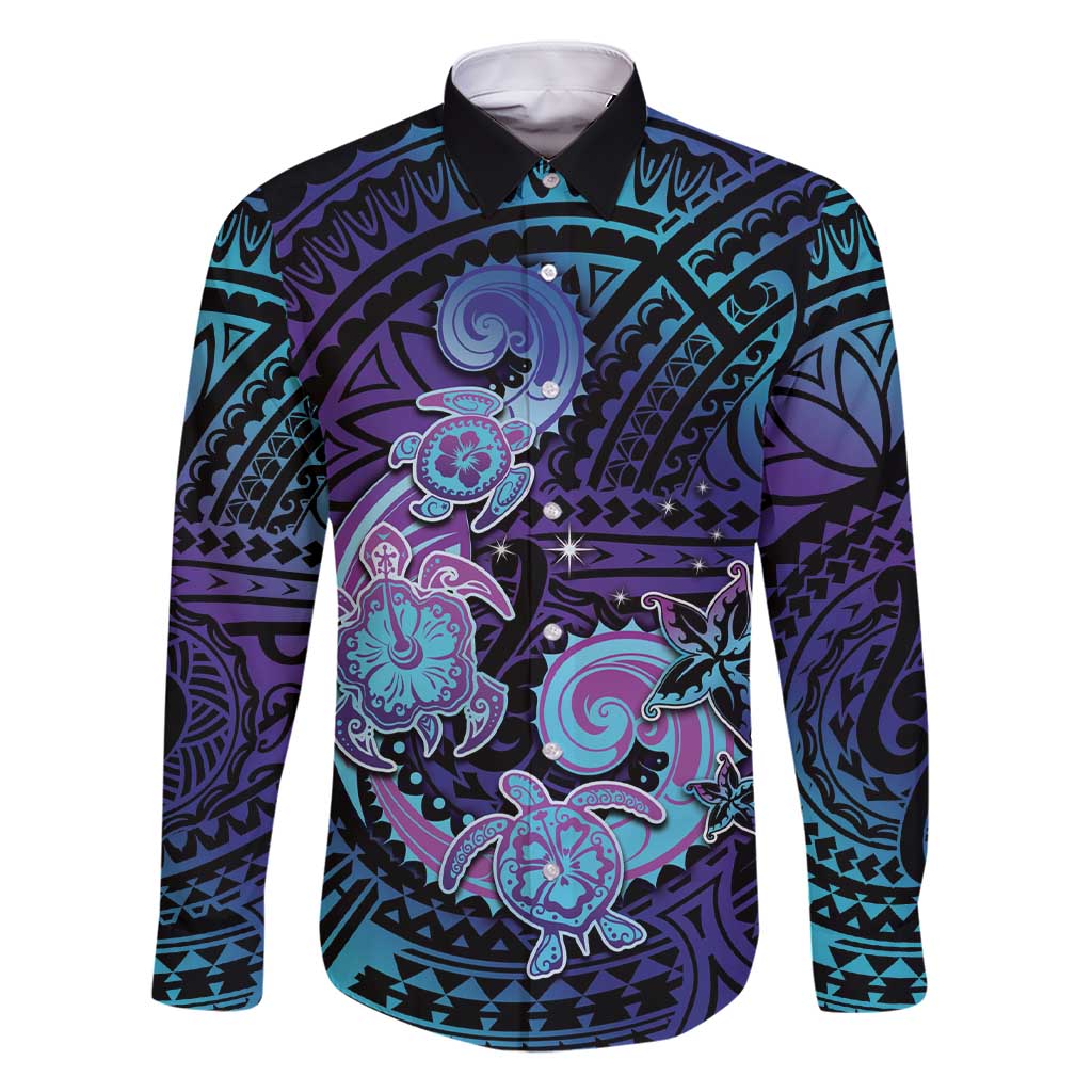 Hawaii Makahiki Turtle Family Matching Short Sleeve Bodycon Dress and Hawaiian Shirt Spiral Polynesian Tattoo