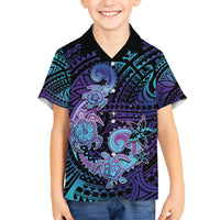 Hawaii Makahiki Turtle Kid Hawaiian Shirt Spiral Polynesian Tattoo