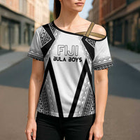 Custom Bula Fiji Football Cross Shoulder Shirt Go Champions - Polynesian Pride