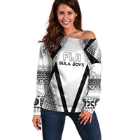 Custom Bula Fiji Football Off Shoulder Sweater Go Champions - Polynesian Pride