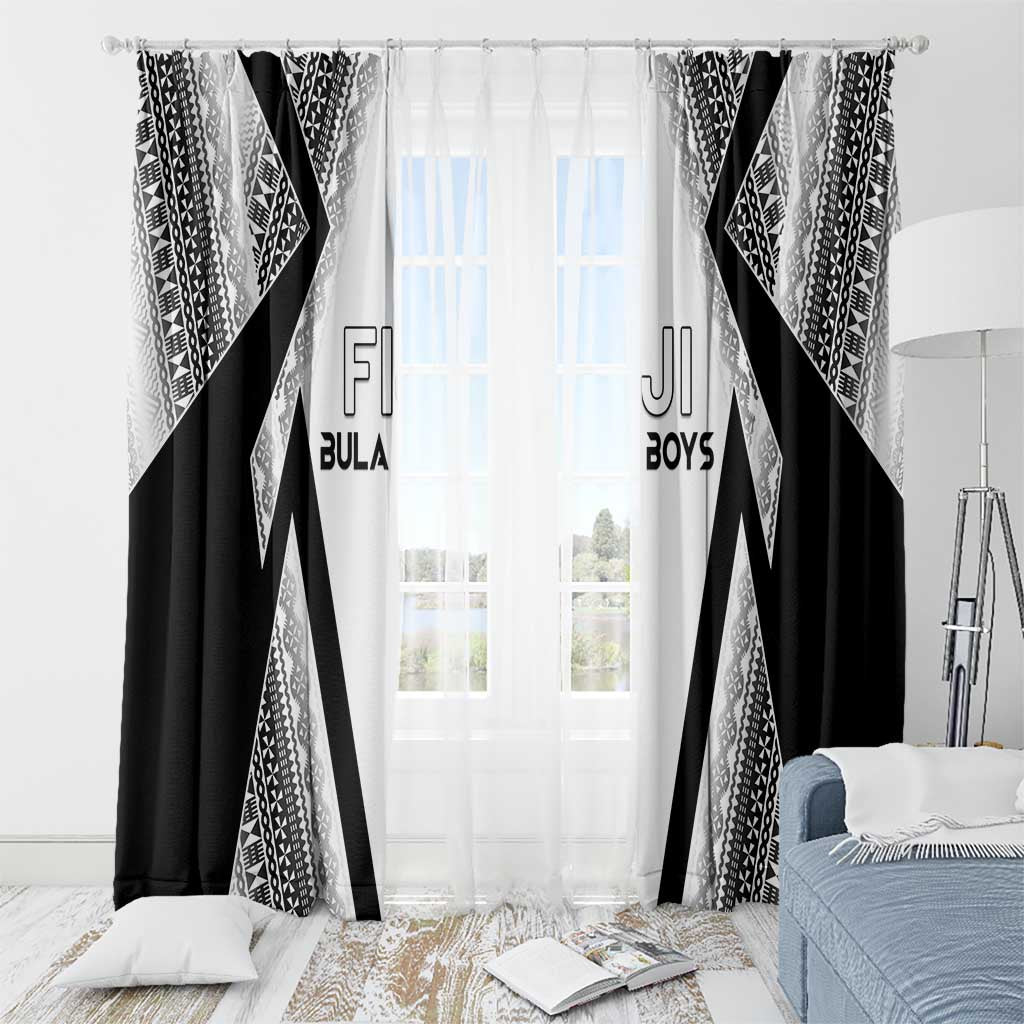 Bula Fiji Football Window Curtain Go Champions - Polynesian Pride