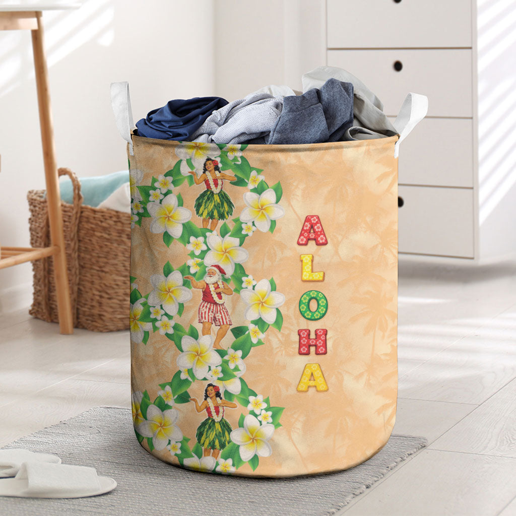 Aloha Hawaii Chilly Christmas Laundry Basket Tropical Vibes LT05 Beige - Polynesian Pride