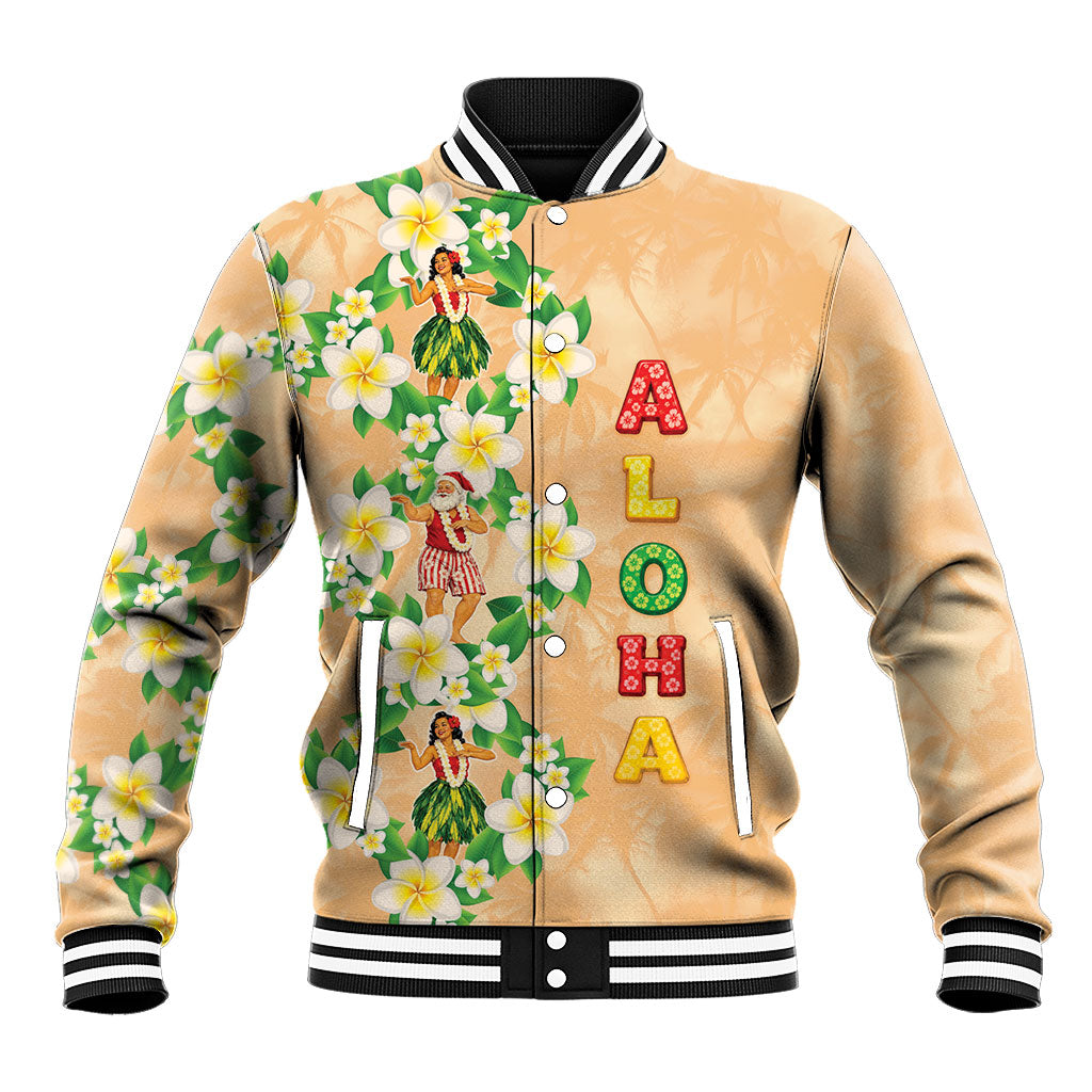 Aloha Hawaii Chilly Christmas Baseball Jacket Tropical Vibes LT05 Unisex Beige - Polynesian Pride