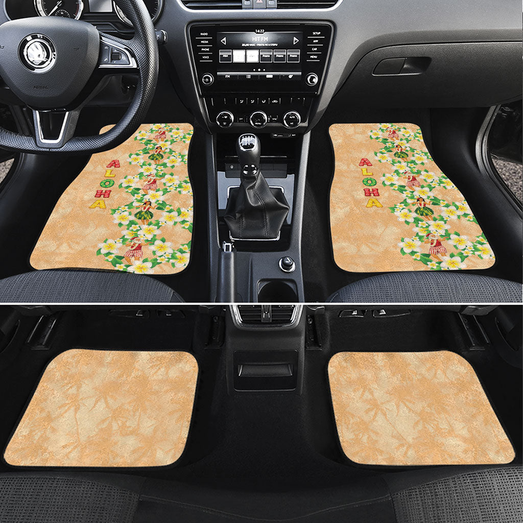 Aloha Hawaii Chilly Christmas Car Mats Tropical Vibes LT05 Set 4pcs Beige - Polynesian Pride