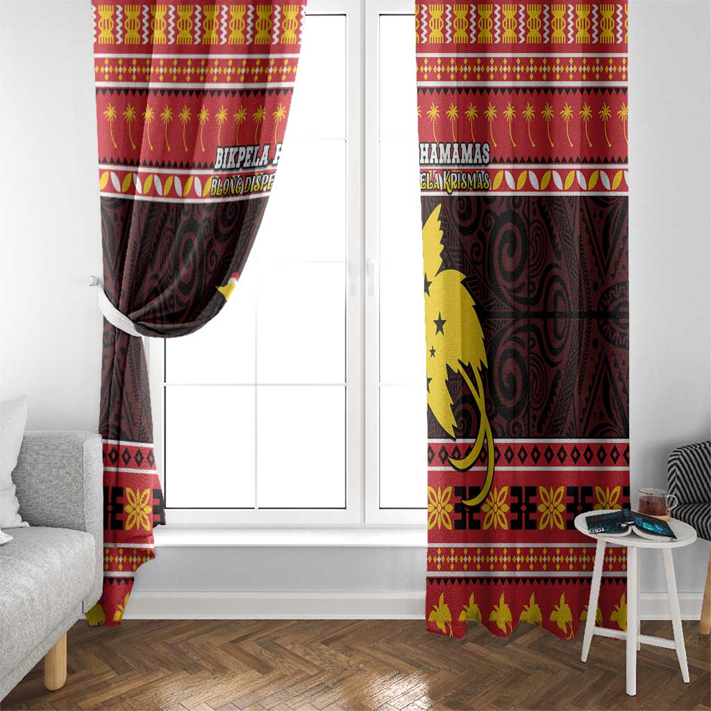 Papua New Guinea Christmas Window Curtain Santa Raggiana