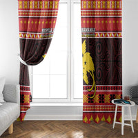 Papua New Guinea Christmas Window Curtain Santa Raggiana