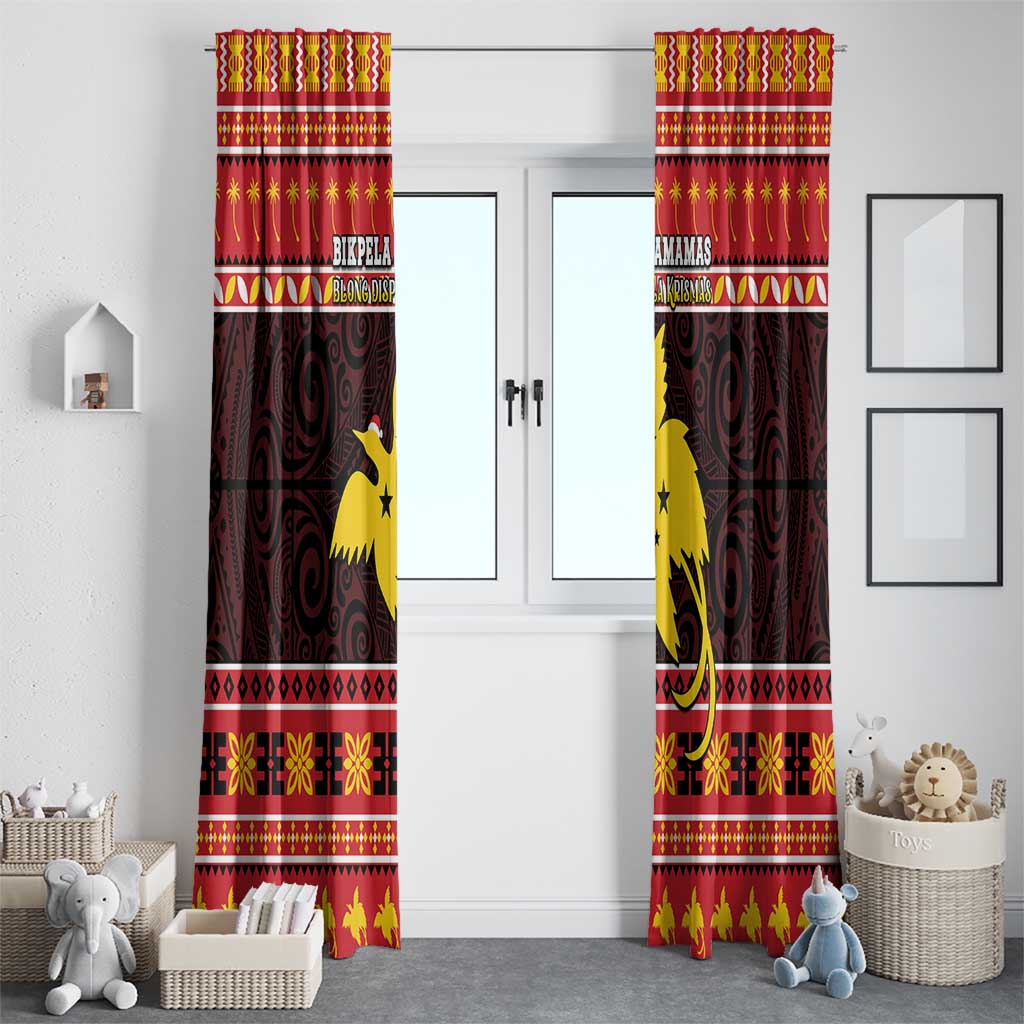 Papua New Guinea Christmas Window Curtain Santa Raggiana
