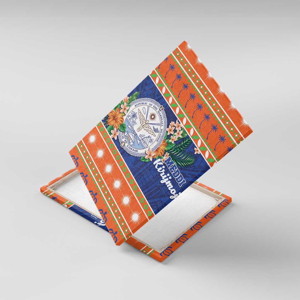 Marshall Islands Christmas Canvas Wall Art Marshallese Seal Meddi Kirijmoj