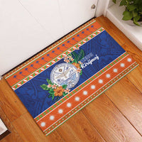 Marshall Islands Christmas Rubber Doormat Marshallese Seal Meddi Kirijmoj