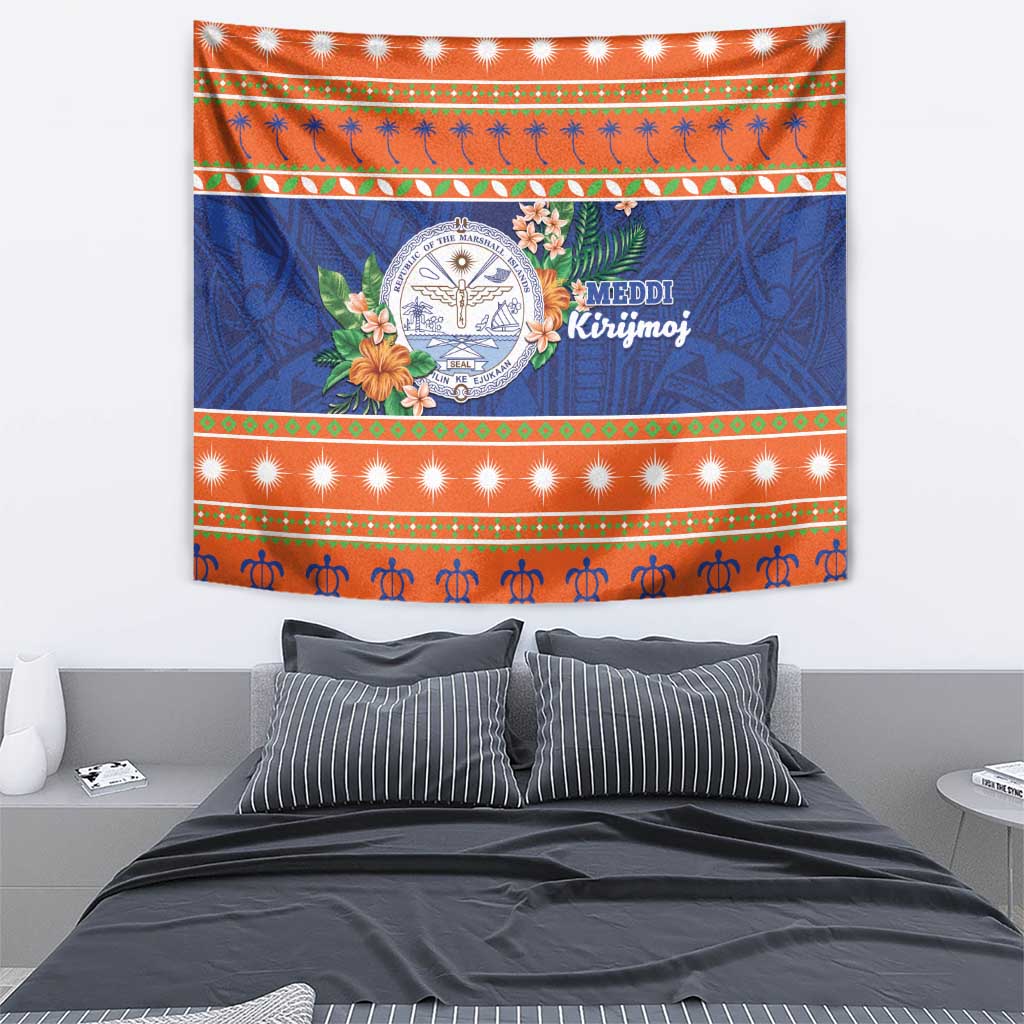 Marshall Islands Christmas Tapestry Marshallese Seal Meddi Kirijmoj