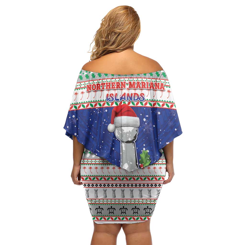 Northern Mariana Islands Christmas Family Matching Off Shoulder Short Dress and Hawaiian Shirt Poinsettia Filis Pasgua