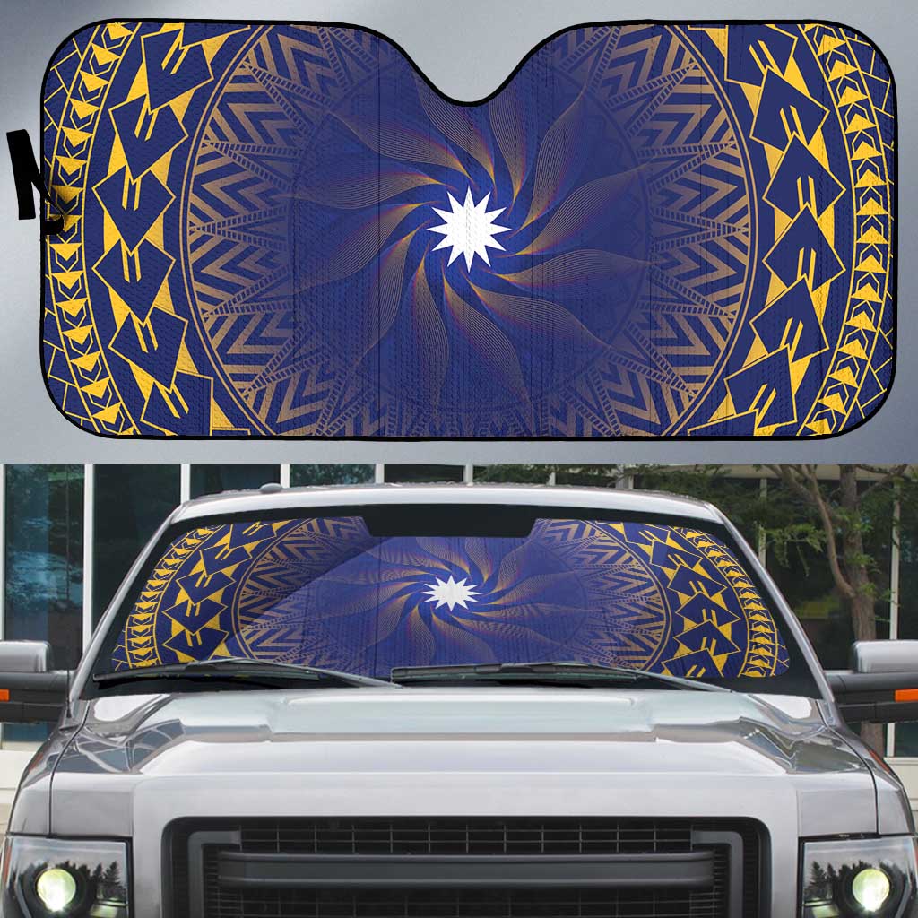 Nauru Angam Day Auto Sun Shade Polynesian Tribal Pattern Unique Style - Polynesian Pride