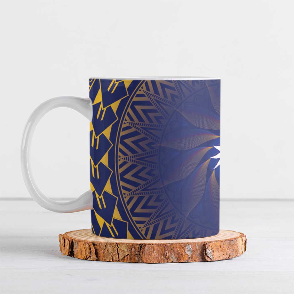 Nauru Angam Day Ceramic Mug Polynesian Tribal Pattern Unique Style - Polynesian Pride